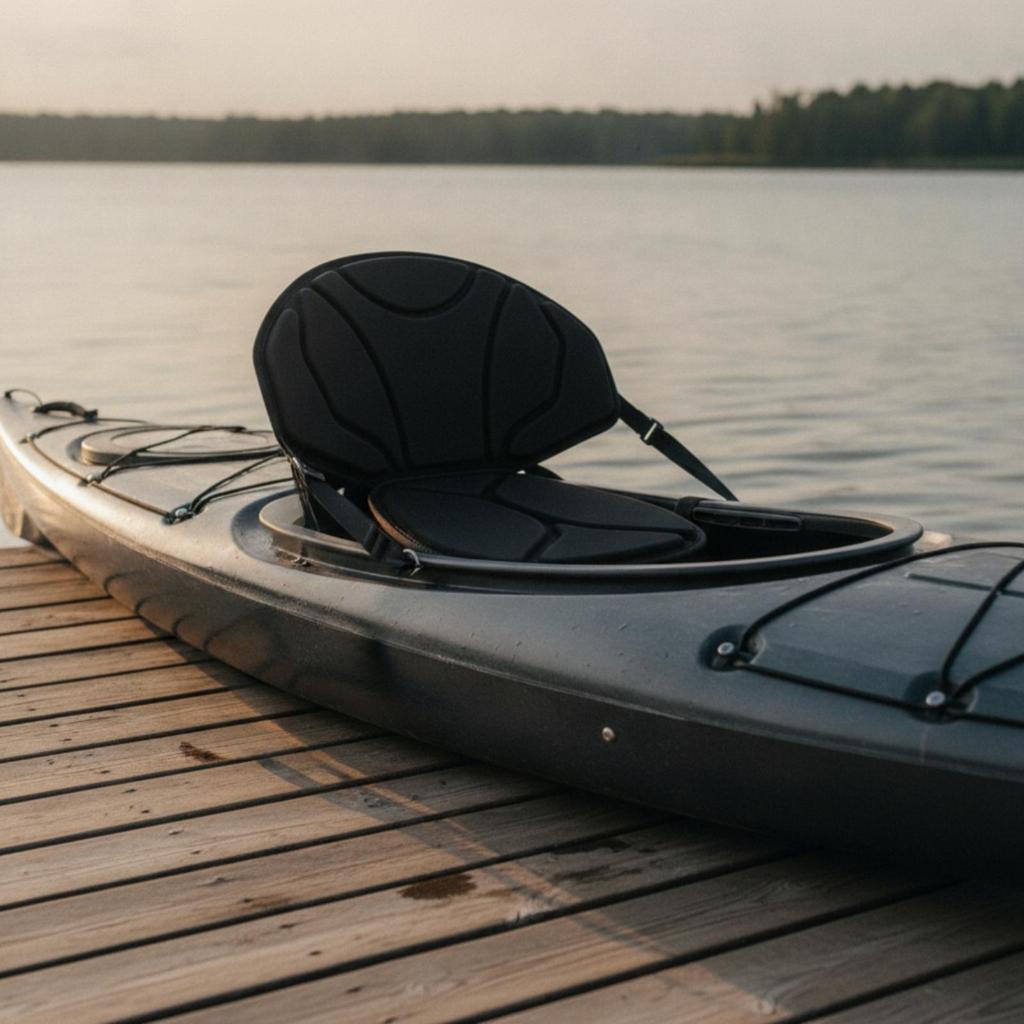 Kayak Seat with Storage Pocket Deluxe Padded Cushion for Fishing