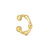 Plated 18K Gold C-Shaped Zircon No Ear Piercing Ear Clips Suit Minimalist Push Stack Ear Clips Popular Fashion Jewelry for Women