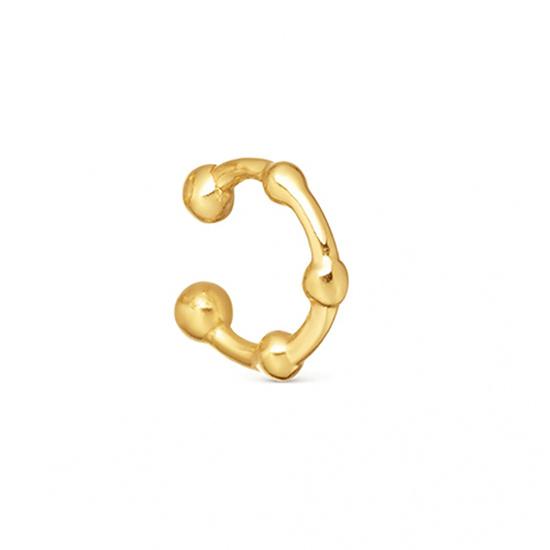 Plated 18K Gold C-Shaped Zircon No Ear Piercing Ear Clips Suit Minimalist Push Stack Ear Clips Popular Fashion Jewelry for Women