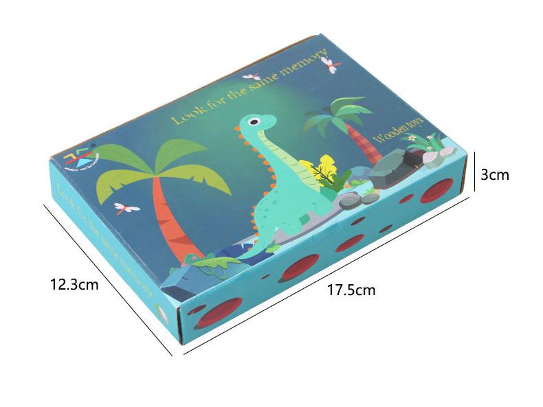 Wooden Dinosaur Matching Game: Early Education Puzzle for Animal Cognition and Focus Training