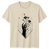 Witchy Hand Holding Flowers Celestial Moon Stars Magic TShirt