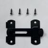 1PC Black Door Buckle Stainless Steel Bolt Latch Iron Cage Latch Lock Simple Pet Cage Door Barn Sliding Door Hitch Lock Door Buckle