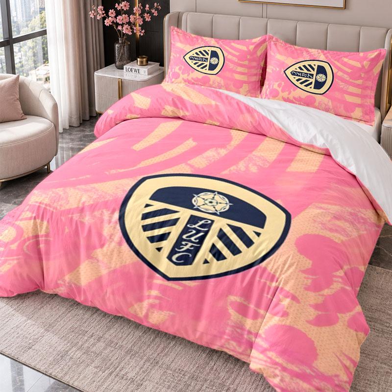 Leeds United 3Pcs Bedding Set Duvet Cover With Two Pillowcases For Bedroom Home Decoration