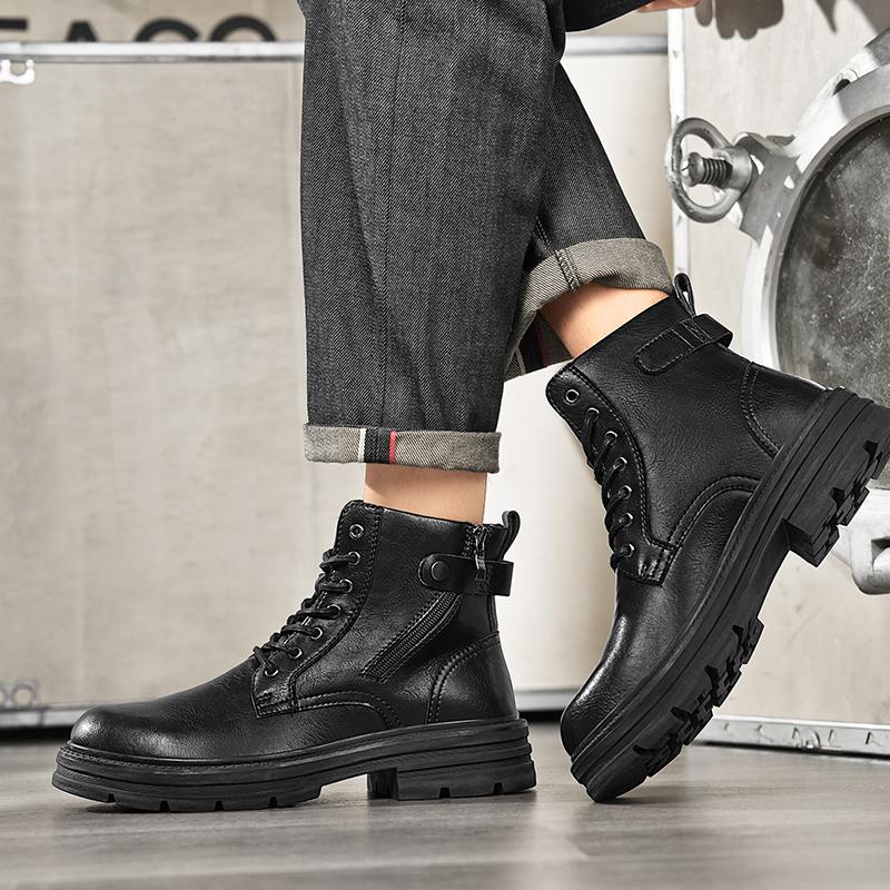 Hot Autumn and winter men's boots Classic British design style Daily Business Office Outdoor leisure party Quality Brown shoes