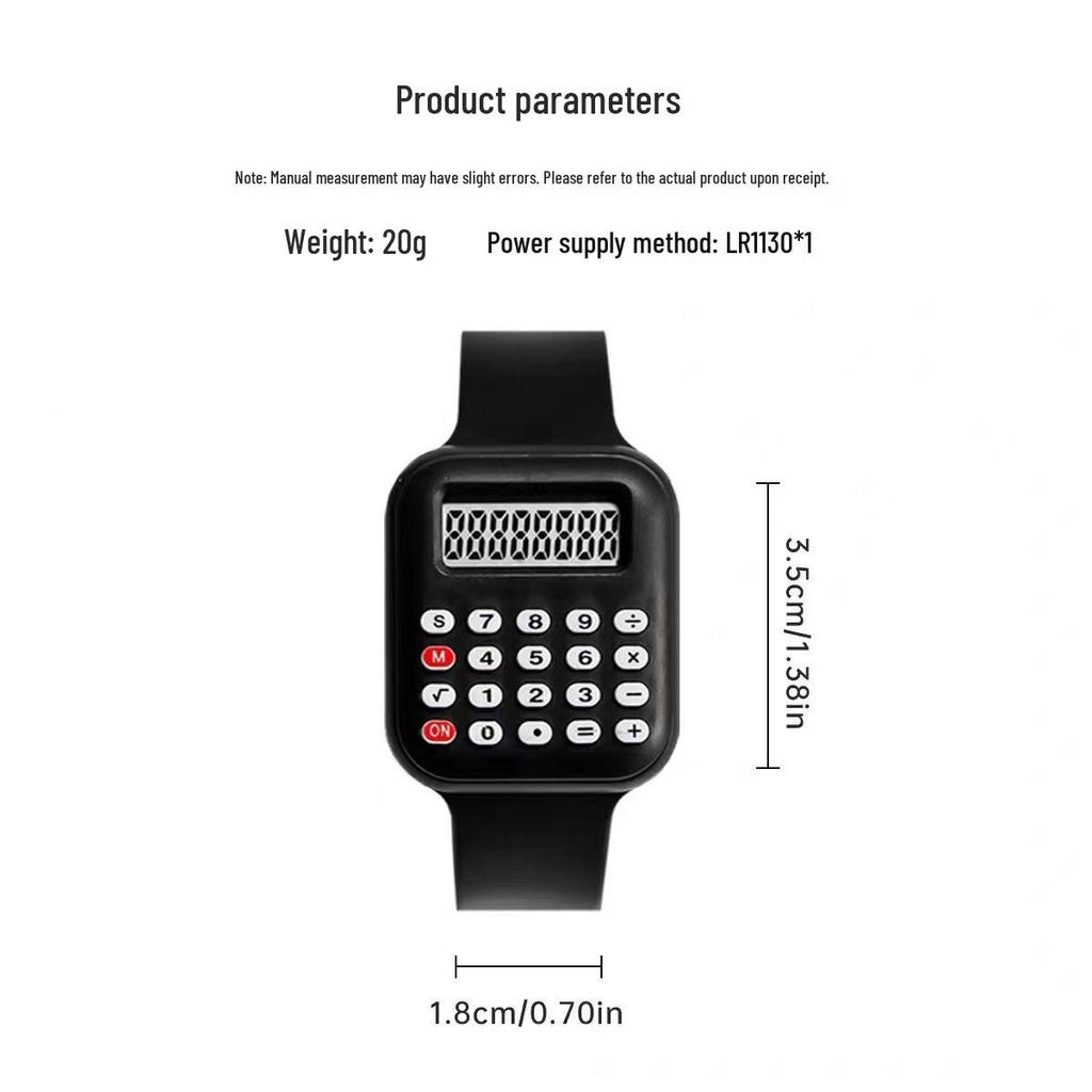 Multifunctioneel Mini Rekenmachine en Datum-Tijd Elektronisch Horloge voor Studenten en Kinderen