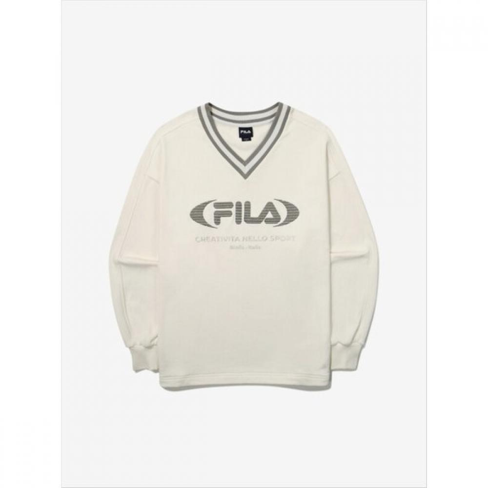 Fila V Neck Logo Sweatshirt 2 Type Choose 1 Fs2pog3151f