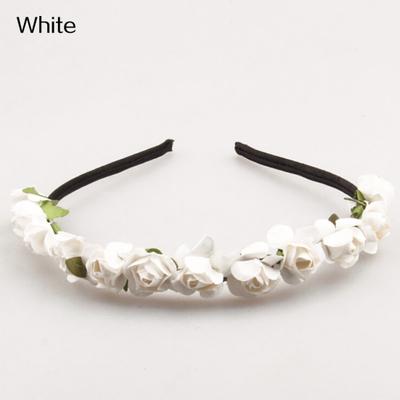 Rose Flower Headband Festival Wedding Garland Summer Beach Boho Floral Hairband