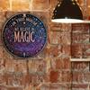 Vintage Magic Home Aluminum Sign Wall Art Celestial Fantasy Decor
