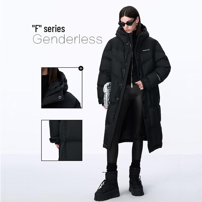 Jin Yujie Unisex Hooded Long Puffer Down Jacket