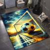 Soccer Ball and Goal Pattern Carpet for Bedroom Living Room Bedside Sofa Floor Mat Modern Home Decor Area Rug Large Size