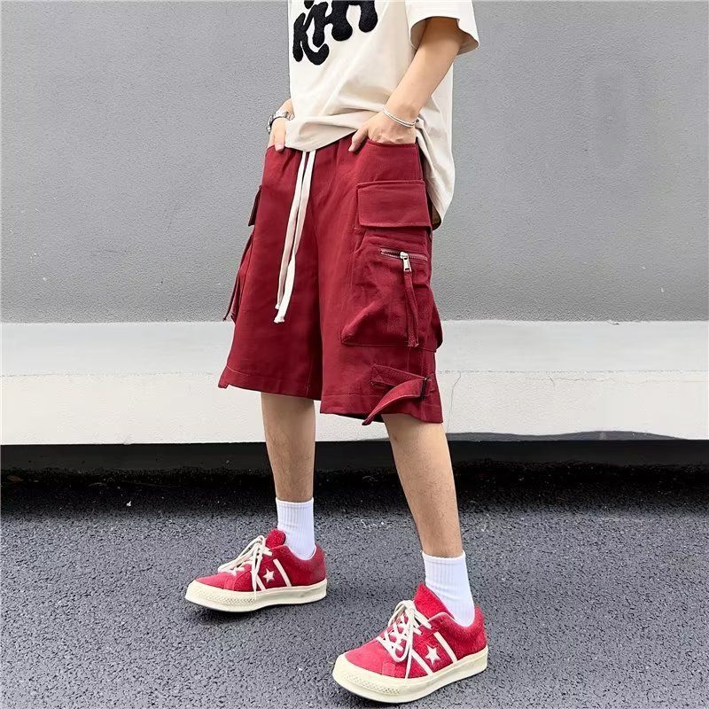 Summer Gym Quick-drying Shorts Casual Fitness Streetwear Men's Jogging Short Pants Men Multi-pocket Sport Casual Hip Cargo Short