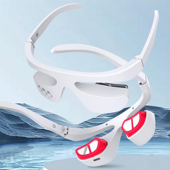 Red Light Therapy Glasses Under-Eye Massager Portable Eye Care Device LED Eye Perfector for Wrinkle Removal Skin Firming