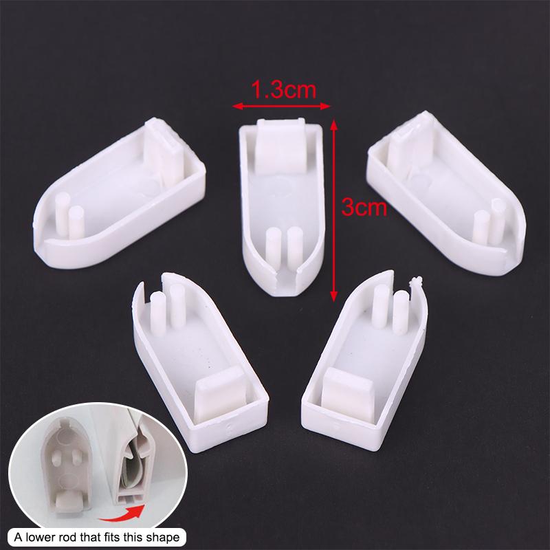 5Pcs Plastic End Cap For Roller Blinds PVC Bottom Rail Sealing Plug Cap Sleeve Non-slip Hand-pull Curtain Track Accessories