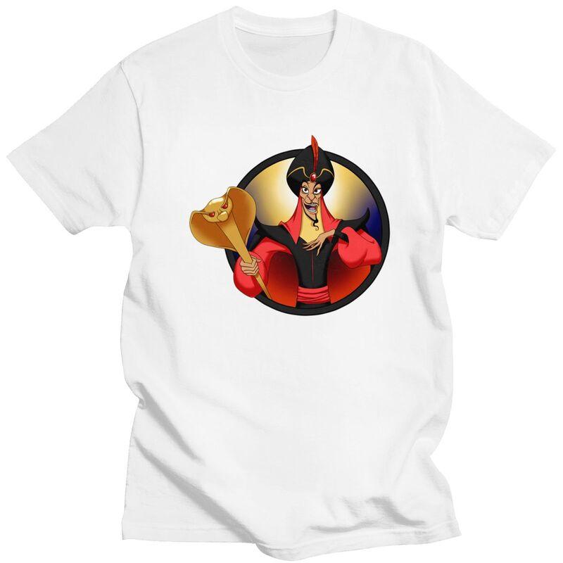 Benutzerdefiniertes Hübsches Aladdin T-Shirt Herren Kurzarm Reines Baumwoll-T-Shirt Freizeit Jafar T-Shirt Streetwear T-Shirt