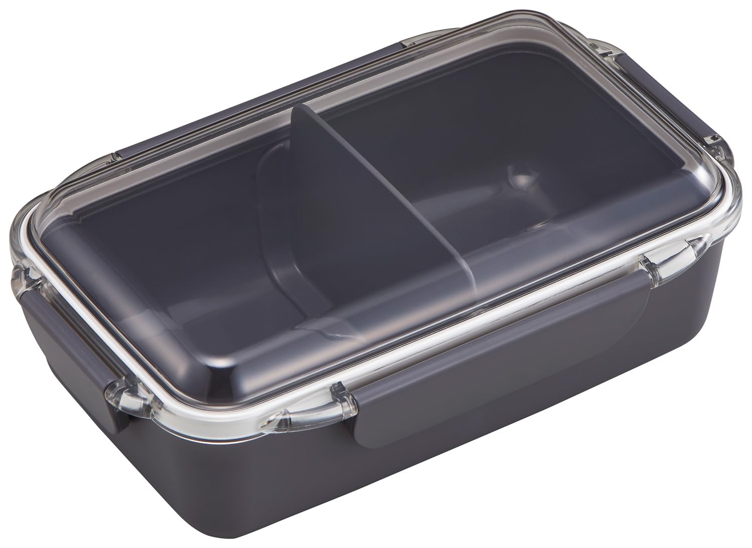 

OSK Bento Box with Calm Color CMC Made in Dishwasher and Microwave Dividers, 900ml, Charcoal, No.3, Japan, Antibacterial, Safe, PCD-900