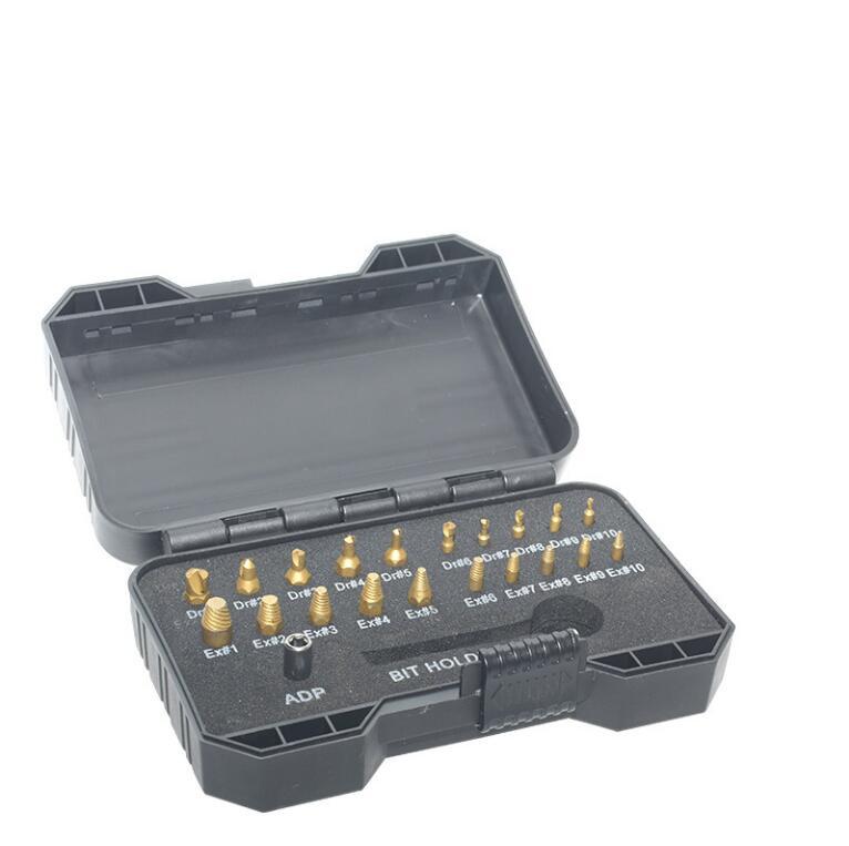 

Набор из 22 штук титановых экстракторов-удалителей поврежденных винтов для сорванных винтов, гаек и болтов, инструменты для сверления для удаления ржавых и сломанных - AT64 Pack of 1