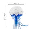 Durable Bridal Bouquet Artificial Flowers Wedding Flower with Crystal Ribbon Hand Bouquet for Bridesmaids Fake Flowers