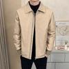 % White Duck Down Jacket Men's Winter Solid Color Business Winter Loose Lapel Casual Jacket