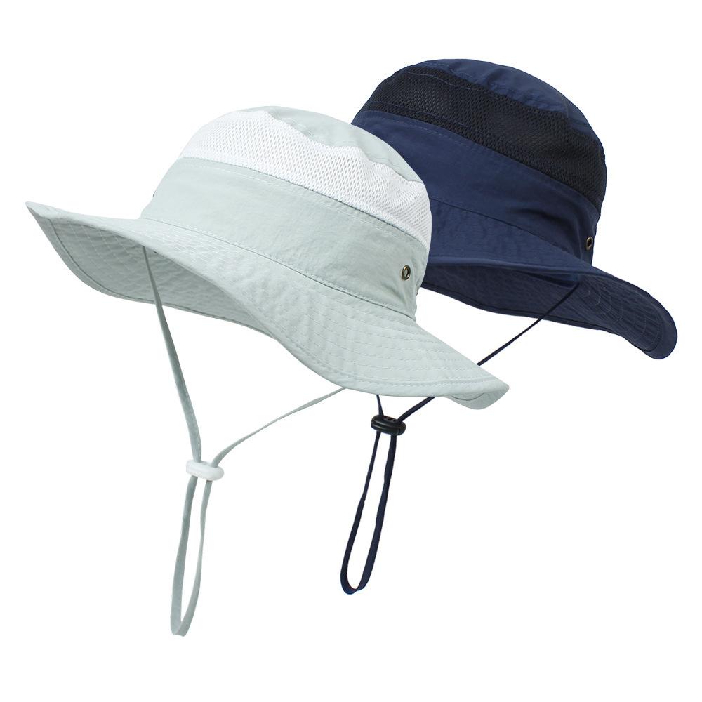 UV Protection Children's Mesh Bucket Hat Adjustable Beach Playing Hat  for Boys & Girls
