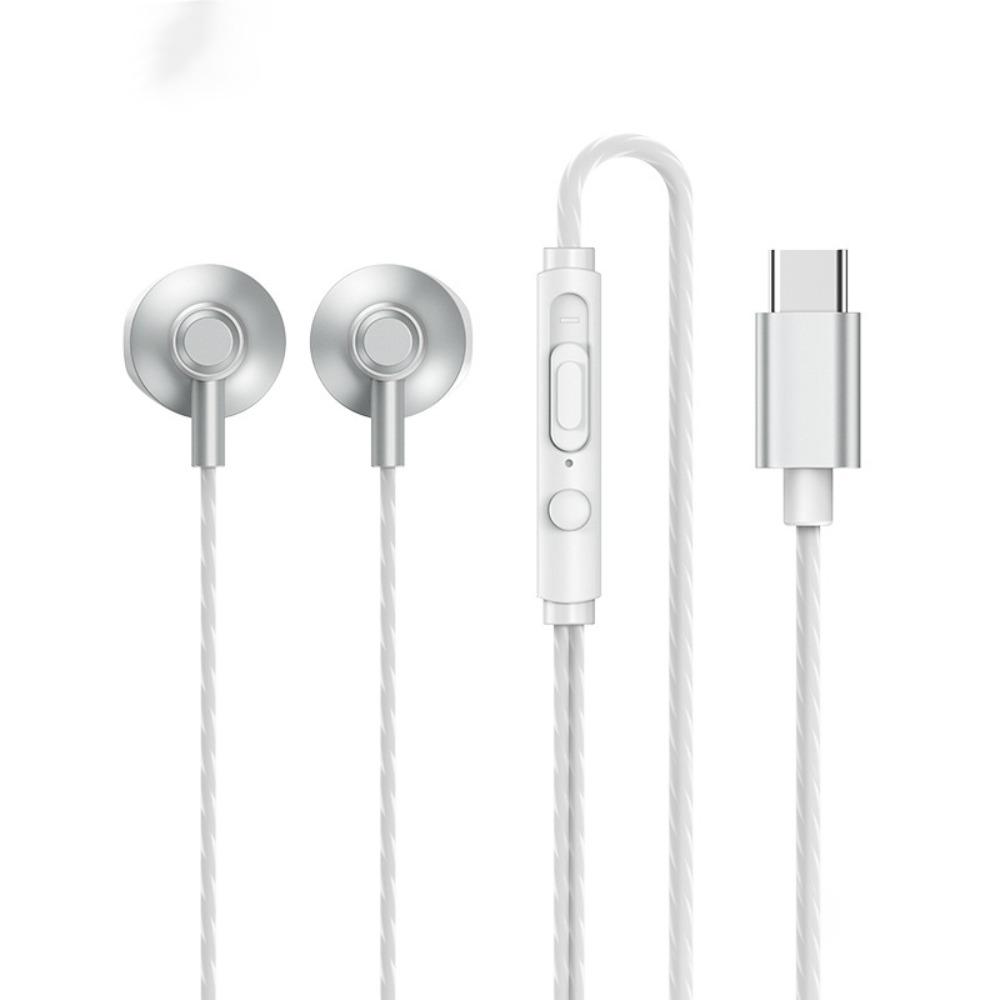 Wire Control Wired Earphone Type C Wired Headset In Ear Earphones  Phone/tablet/laptop