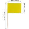 JBCD 200 Pcs Pure Red Blue Yellow and Green Flags Toothpicks 4 Soild Color Cupcake Toppers Decorations, Cocktail Toothpick Flag Cake Topper Picks