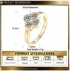 Multi-Color Four-Leaf Clover S925 Sterling Silver Ring for Women – Light Luxury, Enhances Skin Tone, High-End Feel.