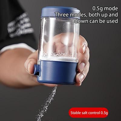 Salero dosificador de 0.5g Tipo pulsador Dispensador de sal Tanque de sal Botella de azúcar Especiero Pimentero Salero Especiero Lata Botella para condimentos