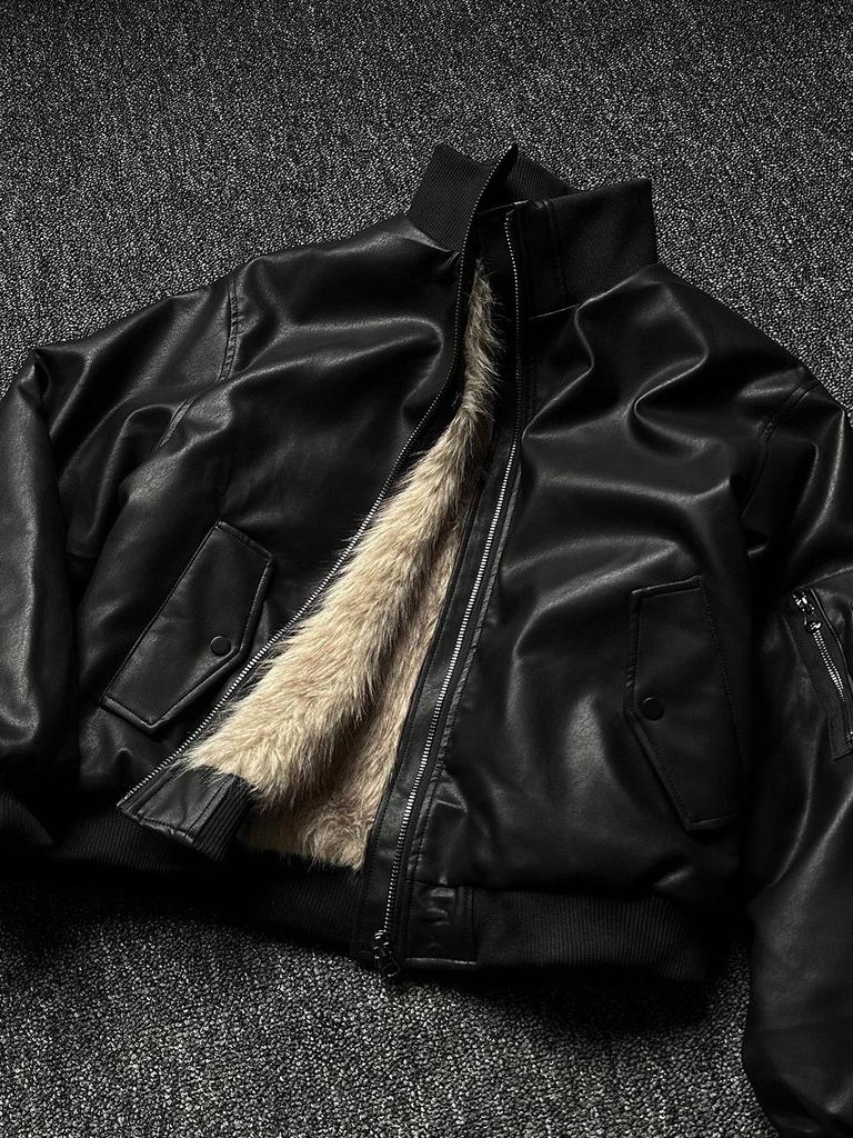 2025 Retro Skórzana Kurtka Pilotka Mountain Eagle - Zimowa Bawełniana Odzież Wierzchnia Męska i Damska