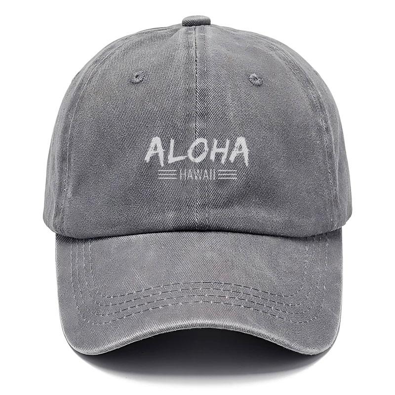 Aloha Vintage Washed Cotton Baseball Cap Adjustable Distressed Trucker Hat For Men  Women For Him  Her Summer Beach Hawaiian Style Cotton Cap