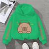 Cartoon Cute Capybara Print Children's Hooded Hoodies Capybara Casual Fashionable Comfortable Boy Girl Sweatshirt Pullover