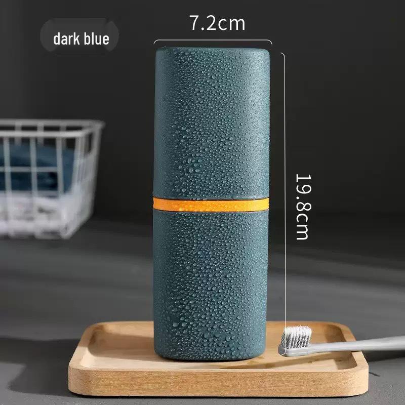 

Couples Triple Travel Wash Cup Set: Portable and Compact темно-синього кольору
