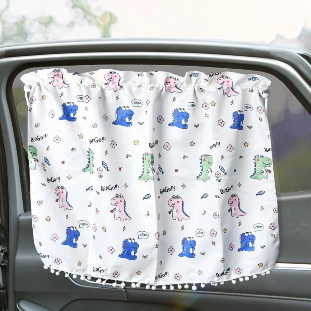 Embroidered Car Window Sunshade UV Protection Rear Side Window Curtain For Kid Baby Children