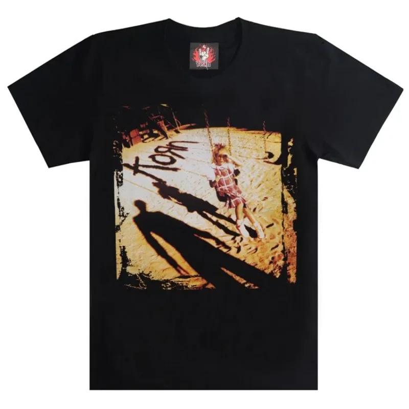 

Korn Группа Korn Летний Рок Метал Гангста Рэп Уличная Культура Повседневная Футболка Мужчины Женщины Ретро мода винтажная футболка#Цвет XXXXXL чёрный