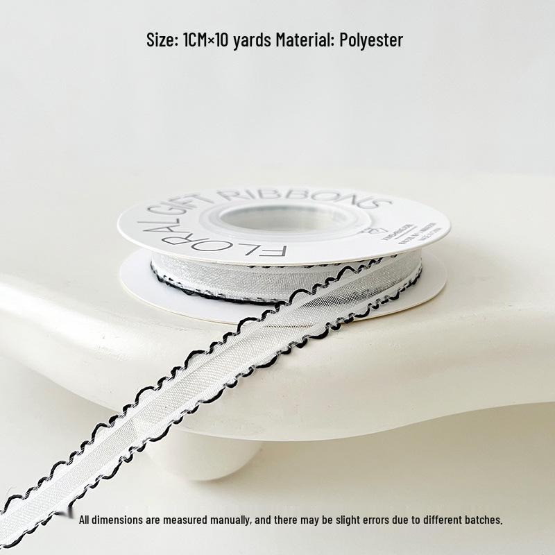 Xin Sheng High-End Transparent Edge Gauze Ribbon for Floral Art, Bouquets, Gifts & DIY