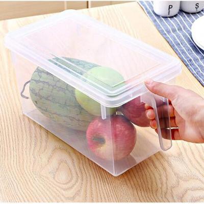 Clear Plastic Kitchen Fridge Rack Holder Transparent 5L Refrigerator Storage Box Durable Cupboard Drawer Organizer Storage Bin