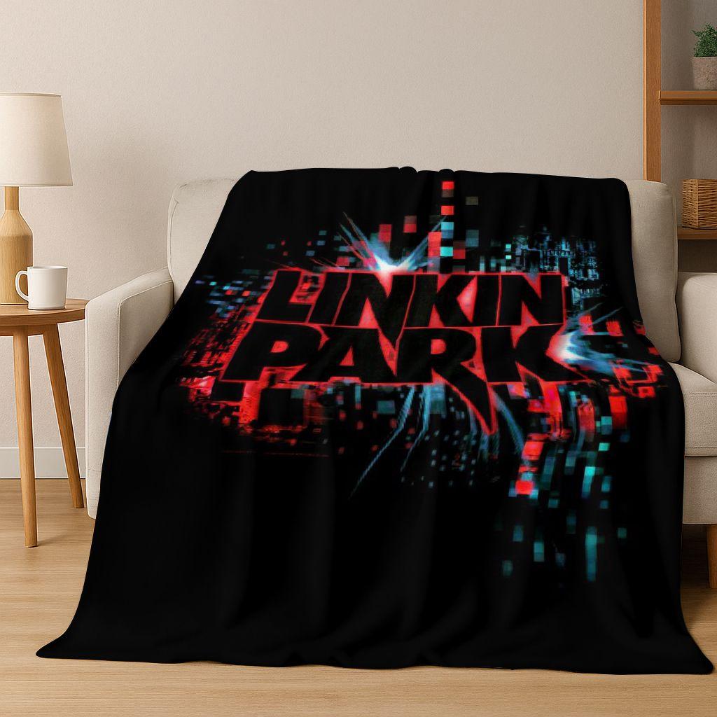 Classic L-Linkin Park Sign Rock Band Art Flannel Blanket,Cozy Soft Throw Blanket for Home Bedroom Bed Sofa Picnic Cover Gift Kid