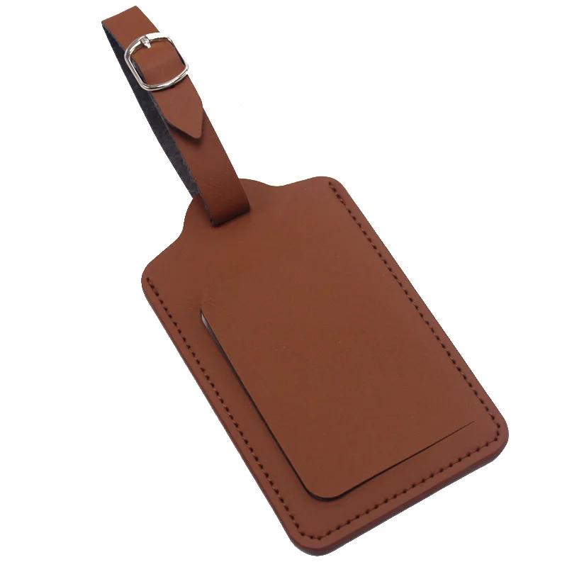 Quality Leather Luggage Tag Travel Accessories Suitcase ID Address Holder Baggage Boarding Tag Portable Label
