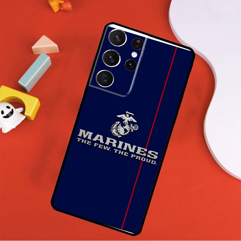 USMC Marine Corps Case For Samsung Galaxy S23 S22 Ultra S8 S9 S10 Plus Note 10 20 Ultra S20 S21 FE Phone Cover