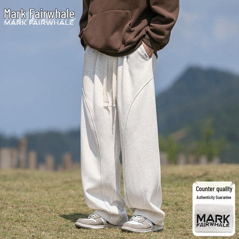 Mark Hua Fei Men s Loose Fit Casual Straight Leg Pants L хизер серый