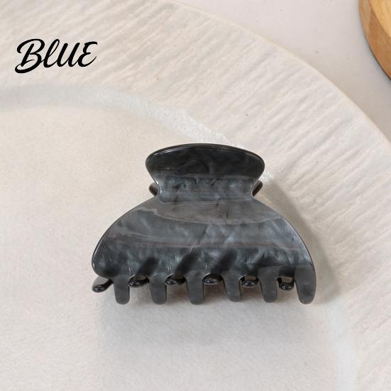 Broken Hair Grip Clip Shark Claw for Women Non-Slip Acrylic with Fine Teeth Matte Compact Shell Texture Back Head Half-Tied And Bangs Accessory