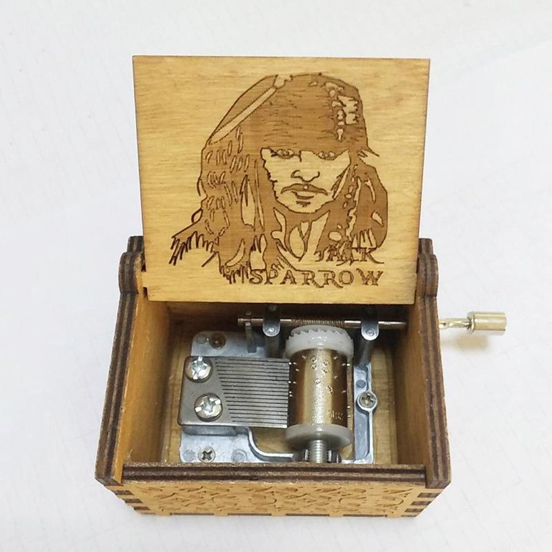 Handcrafted Retro Music Box Carved Wood Music Case Perfect For Xmas And Birthdays