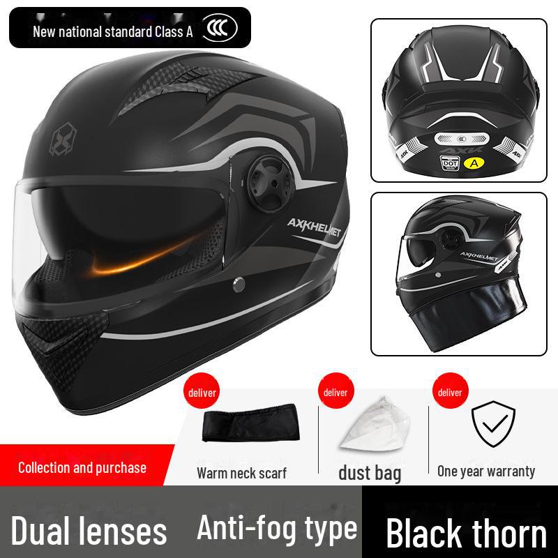 A1 3C Certified Electric Motorcycle Helmet - Four Seasons, Winter Warm, Unisex Full Helmet