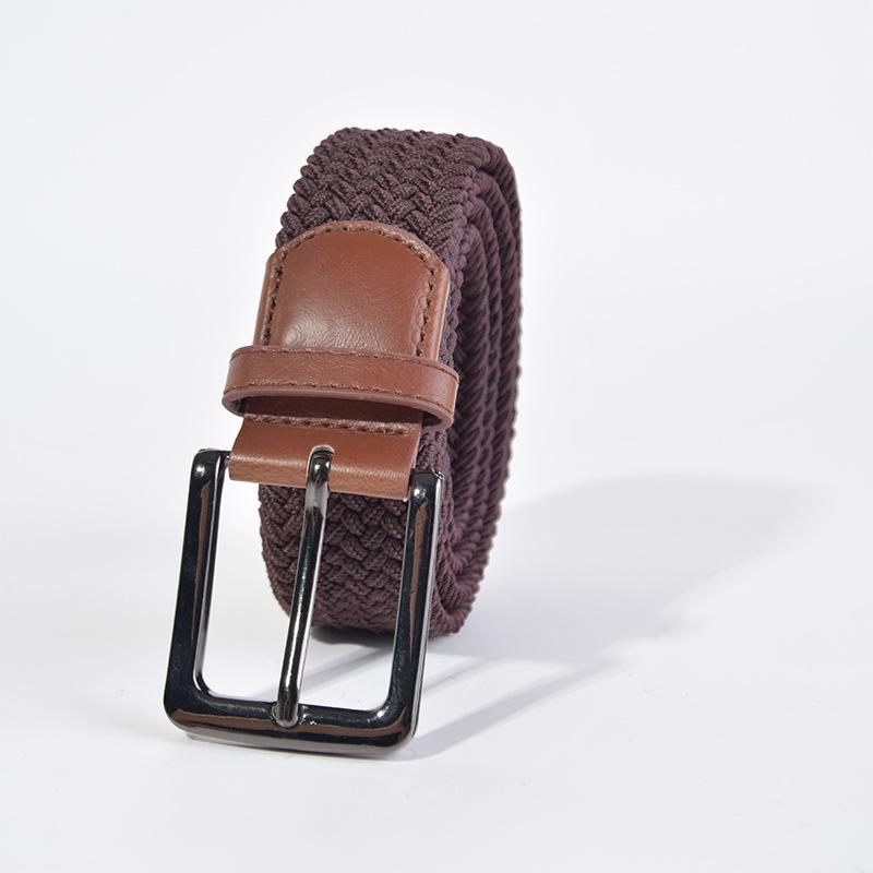 Korean Style Elastic Woven Canvas Belt for Men and Women - Casual and Versatile