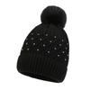 Plush Pompom Women's Knitted Beanie Hat Lightweight Winter Beanie Hat Gifts Pompom Beanie