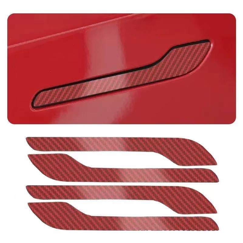 1 Set Suitable for Tesla Updated Model 3Y Door Handle Protective Film Scratch Resistant TPU Transparent Protective Film Interior Mirrors 6