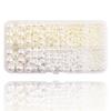 Hand Press Beads Pearl Rivet Set with Beads Screw Heads Multi-color DIY Jewelry Making Kit Loose Beads Circular/Irregular Shape