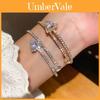 Geometrisches dreieckiges Zirkon-Offenarmband im modischen Light-Luxury-Stil für Damen