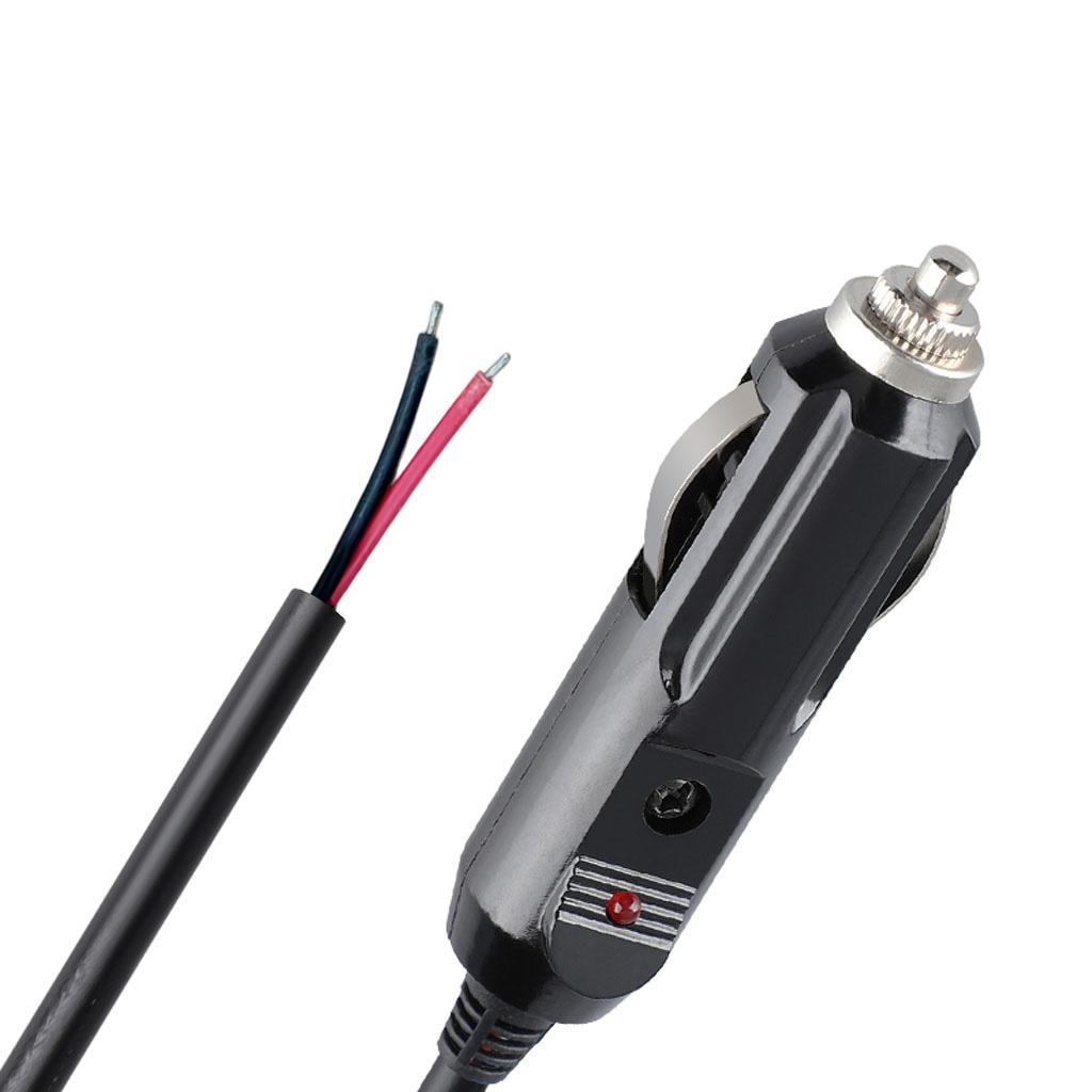 Replacement Cigarette Lighter Plug - 12 24V Male Cigar Plug Car Adapter DC Battery Charger Connectors Power Supply
