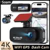 Soam Dash Cam Front and Rear 4K/1080P,Dash Camera for Cars Build in WiFi,24H Parking Mode,Night Vision,WDR,170°,G-Sensor,App