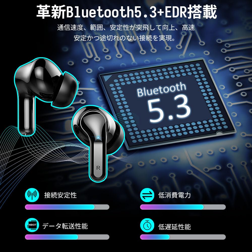 2025 Bluetooth Wireless ENC Noise Dual Bluetooth Up To 42 Hours of LED IPX7 Touch Compatible with Japanese Instruction Manual Included Earbuds,
